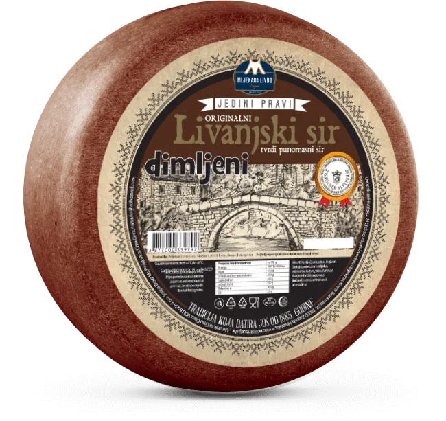 Smoked Livanjski cheese packshot