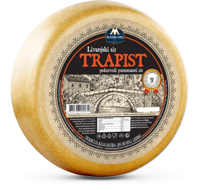 Trappist cheese packshot