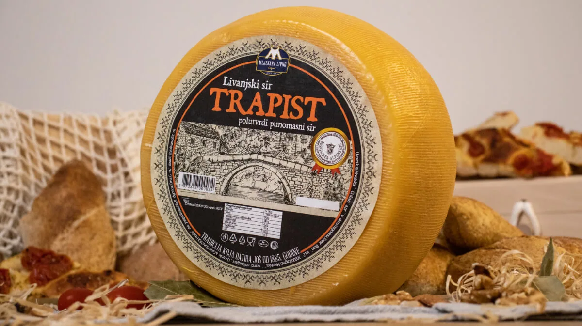 Trappist cheese styled product photo